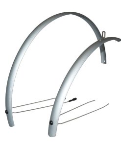 Garde Boue City-VTC Tringles 28'' Stronglight Alu R'Light 41mm Gris Mat (Paire) Avec Fixation Classic Tringles Inox