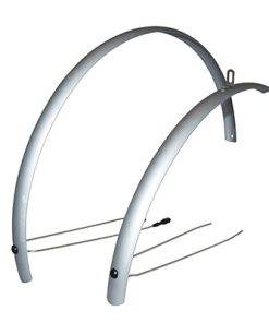 Garde Boue City-VTC Tringles 28'' Stronglight Alu R'Light 55mm Gris Mat (Paire) Avec Fixation Classic Tringles Inox