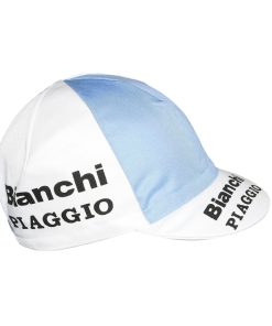 Casquette Velo Equipe Vintage Bianchi Coppi Bleu-Blanc