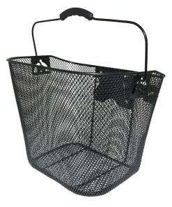 Panier Avant Acier Nid Abeille Newton Pour Vae Entraxe 78mm Noir Fixation Rapide Clips Rpd 31,8mm 19L (Lg35Xl25Xh25)