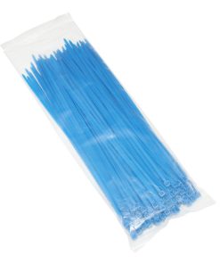 Collier de Serrage Nylon Type Rilsan 3,6X250mm Bleu Fluo (Vendu Par 100) -Gravity-