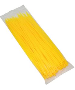 Collier de Serrage Nylon Type Rilsan 3,6X250mm Jaune Fluo (Vendu Par 100) -Gravity-