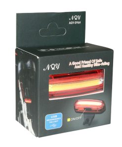 Eclairage Velo - Trottinette Usb Avant Blanc Sur Cintre Guidon Ou Arriere Rouge Sur Tige de Selle Cob 16 Leds Noir