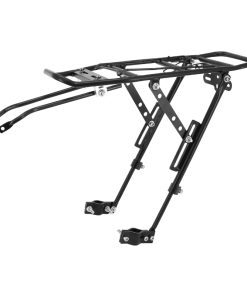 Porte Bagage Velo Arriere A Tringles Gravity Alu Noir Reglable 29"-27.5"-26'' (Supporte 15Kgs)