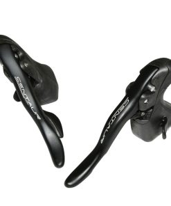 Levier-Manette Route Patin Campagnolo 11V. Centaur Noir Double Avec Transmissions (Paire)