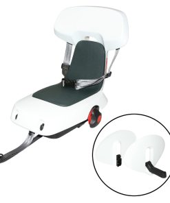 Porte Bebe-Siege Enfant Arriere Polisport A Fixer Sur Porte Bagage Fixation Etau Guppy Junior Blanc Coussin Gris (6Ans - Jusqu'A 35 Kg) Homologue - En Boite Individuelle -