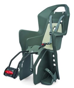 Porte Bebe-Siege Enfant Arriere Polisport A Fixer Sur Cadre Koolah Gris Coussin Creme (9 A 22Kgs) Homologue En 14344