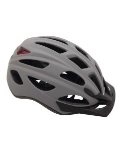 Casque Velo City Adulte Polisport Citygo Gris Mat Taille 54-59 System Quick Lock Avec Lumiere Integree