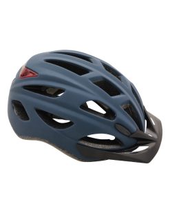 Casque Velo City Adulte Polisport Citygo Bleu Fonce Mat Taille 58-61 System Quick Lock Avec Lumiere Integree