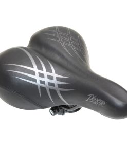 Selle Newton City Strace Phoenix Homme Moderate Noir 259X185mm Avec Chariot Rail Acier Noir