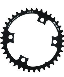 Plateau Route 4 Branches D.110 Pour Shimano Ultegra 6800 Stronglight 38 Dents Interieur Compatible Dura-Ace 9000 Noir Alu 7075 11V.