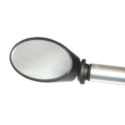 Retroviseur Velo Gauche Ou Droit Newton Ovalise Reglable Fixation Extremite Cintre Guidon Route-VTT (Miroir 5X8 Cm)
