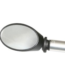 Retroviseur Velo Gauche Ou Droit Newton Ovalise Reglable Fixation Extremite Cintre Guidon Route-VTT (Miroir 5X8 Cm)