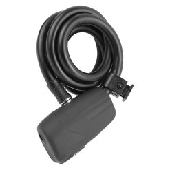 Antivol Velo Spiral A Cle Gravity Diam 12 mm L 1,20M Noir Avec Support et Alarme