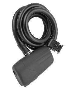 Antivol Velo Spiral A Cle Gravity Diam 12 mm L 1,20M Noir Avec Support et Alarme