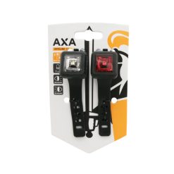 Eclairage Velo A Pile Kit Sur Cintre Guidon-Tige de Selle Axa Niteline Leds Noir, Avec Piles Cr2032 Autonomie + 50 Heures (Vu A 150M)