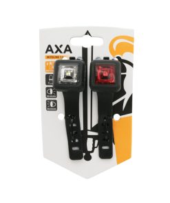 Eclairage Velo A Pile Kit Sur Cintre Guidon-Tige de Selle Axa Niteline Leds Noir, Avec Piles Cr2032 Autonomie + 50 Heures (Vu A 150M)