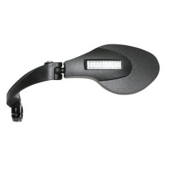Retroviseur Velo Gauche Newton Oval Pliable Fixation Sur Cintre Guidon Pour Vae et Trottinette (Miroir 8,5X6 Cm)