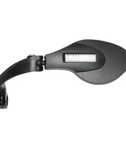 Retroviseur Velo Gauche Newton Oval Pliable Fixation Sur Cintre Guidon Pour Vae et Trottinette (Miroir 8,5X6 Cm)