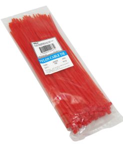 Collier de Serrage Nylon Type Rilsan 3,6X250mm Rouge (Vendu Par 100) -Gravity-