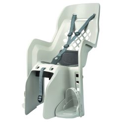 Porte Bebe-Siege Enfant Arriere Polisport A Fixer Sur Porte Bagage Fixation Etau Joy Creme Coussin Gris (9 A 22Kgs) Homologue En 14344