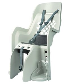 Porte Bebe-Siege Enfant Arriere Polisport A Fixer Sur Porte Bagage Fixation Etau Joy Creme Coussin Gris (9 A 22Kgs) Homologue En 14344