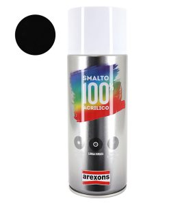 Bombe de Peinture Arexons Acrylique 100 Noir Brillant Aerosol 400 ml (3621)