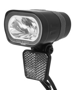 Eclairage Velo Vae - E-Bike Avant Sur Fourche Spanninga Axendo 6-36V 40Lux Noir Visibilite 60M et Vu A 3.5Kms