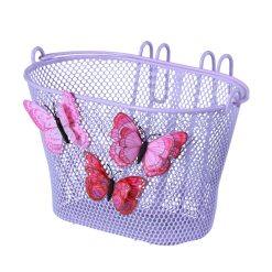 Panier Avant Enfant Basil Jasmin Violet Acier Pour 12 A 20 Pouces Fixation Crochets (26X16X15 Cm)
