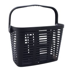 Panier Avant Plastique Noir Avec Anse Fixation 60 mm Systeme Clips (Avecadaptateur 22-26-32) - Poids Max 5 Kg