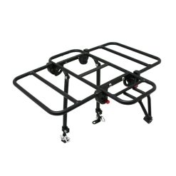 Porte Bagage Velo Avant Plateforme Gravity Pliable Sur Les Cotes (Sans Outil) Alu Noir Mat 29''-26" (Poids Maxi 10Kgs) -Fixation Sur Tasseau V-Brake