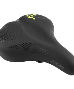 Selle Newton City Metro Elastomere Relaxed Noir A Memoire de Forme Avec Poignee Prise En Main 260X220mm (Ideal Pour Velo Electrique)