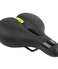 Selle Newton City Ergonomic Elastomere Femme Relaxed Noir A Memoire de Forme Avec Trou Central 260X210mm