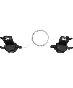 Manette Route Gravity Pour Cintre Guidon Plat 8V. Push-Pull Compatible Shimano Triple (Paire)