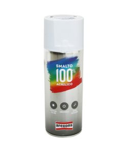 Bombe de Peinture Arexons Acrylique 100 Blanc Mat Aerosol 400 ml (3651)