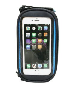 Sacoche de Cadre-Potence Velo Smartphone Pour Telephone Portable - I-Phone Fixation A Velcro (19.5X10X9Cm)