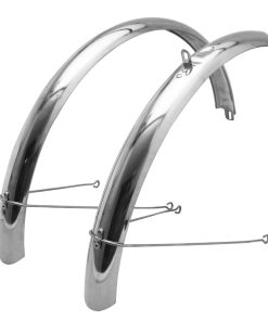 Garde Boue VTT-City Tringles 26-650B Gravity Inox Argent 60mm (Paire) Livre Avec Jeu de Tringles
