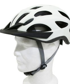 Casque Velo City Adulte Polisport Citygo Creme Taille 54-59 System Quick Lock Avec Lumiere Integree