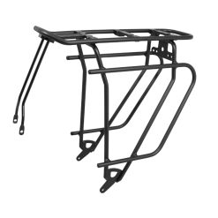 Porte Bagage Velo Arriere A Tringles Newton Alu Noir Reglable 26" Compatible Systeme Mik Gamme Basil -Poids Maxi 25Kgs -Adaptable En 28" Avec Reference 222178-
