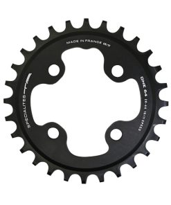 Plateau VTT 4 Branches D.64 Ta One 28 Dents Mono Noir Mat Alu Pour Shimano - SRAM - Race Face - Fsa 10-11-12V. Narrow Wide