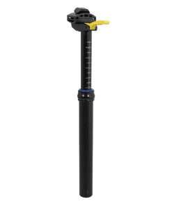 Tige de Selle VTT Telescopique Gravity Alu Noir Diam 31,6 mm L450 mm (Reglage Par Levier)
