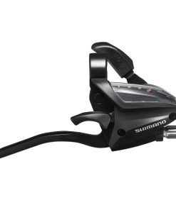 Levier-Manette VTT Patin Shimano Stef500 Droit 7V. Noir V-Brake 4 Doigts