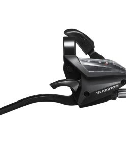 Levier-Manette VTT Patin Shimano Stef500 Droit 8V. Noir V-Brake 4 Doigts