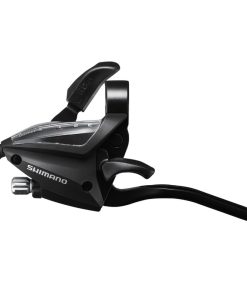 Levier-Manette VTT Patin Shimano Stef500 Gauche 3V. Noir V-Brake 4 Doigts