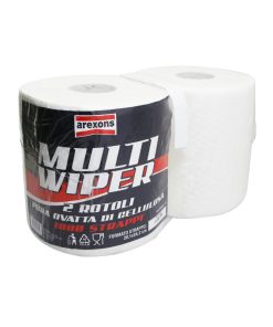 Papier Bobine Essuie-Main Arexons Wipper Ii Multi Ouate (2 Bobines - 1000 Feuilles Dim 20.1X24.2 Cm)