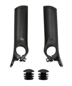 Embout de Cintre Guidon Newton Avec Repose Main Noir Mat (Paire)