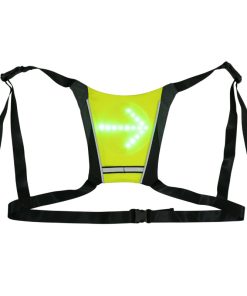 Veste-Gilet-Baudrier Securite Avec Signalisation Integree 48 Leds Avec Indicateur Direction et Telecommande Cintre Guidon Sans Fil (H20Xl20Cm) Rechargeable Usb