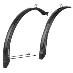Garde Boue VTT Tringles 26-29'' Polisport Expander Noir Largeur 65mm (Paire) Reglable En Longueur Compatible V-Brake et Disque