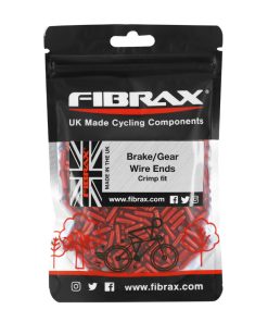 Embout de Cable Derailleur-Frein Fibrax 1,5-1,8mm Rouge (Sachet de 500)