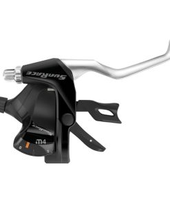 Levier-Manette Vtt Patin Sunrace Stm400 7X3V. Noir-Argent V-Brake Compatible Shimano (Paire)